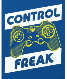 Childrens Place Blue Control Freak Graphic Tee